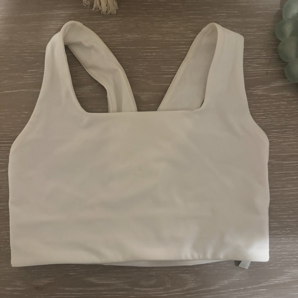Free People White Sports Bra